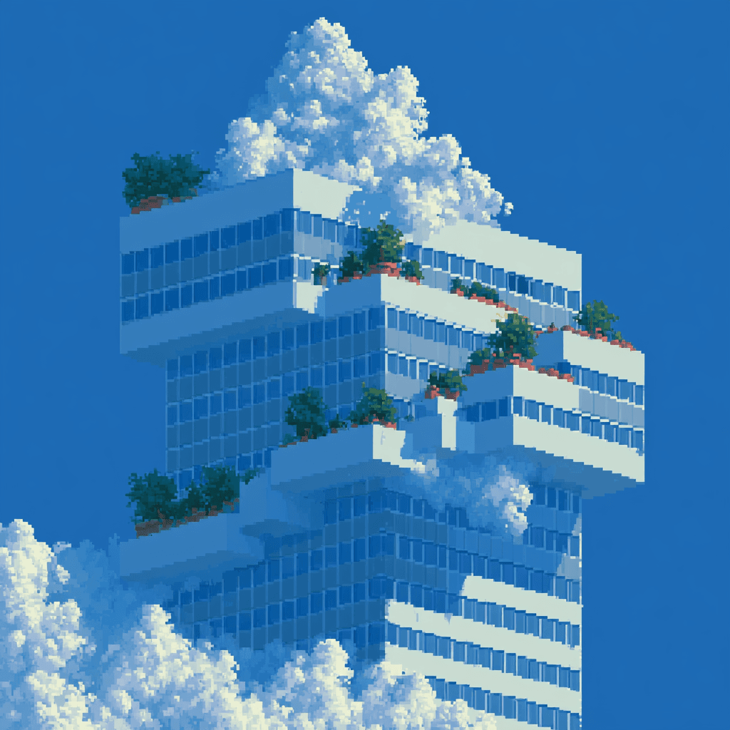 Illustration pixel art pour consultants